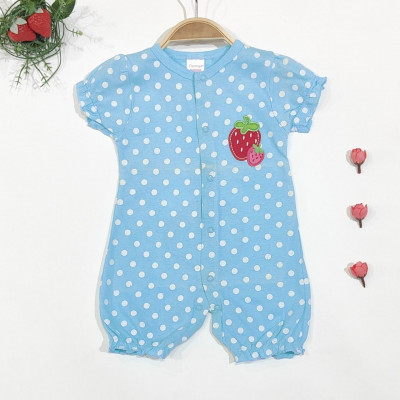 jumper printed strawberry dots ruffle (321805) - jumper anak perempuan (ONLY 6PCS)